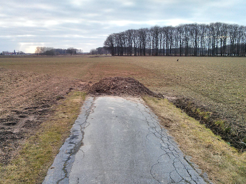 Landschaft vor dem Bau des interkommunalen Industriegebietes Versmold Borgholzhausen